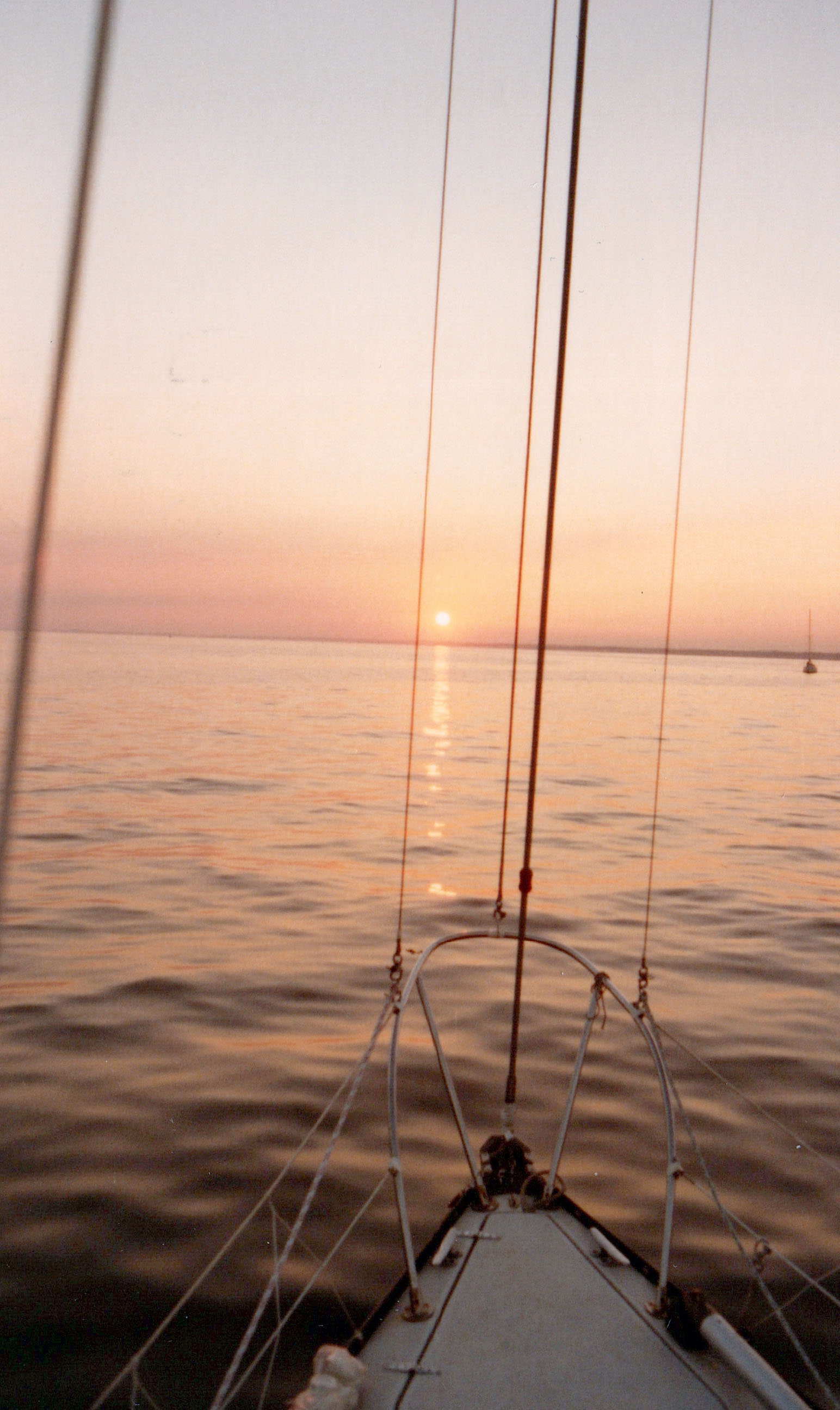 at anchor sunset